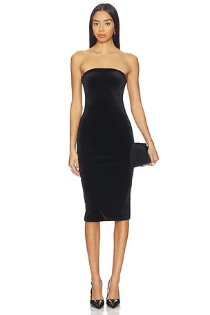 Velvet Strapless Midi Dress Commando