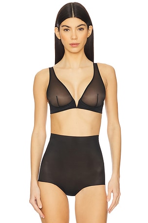 Chic Mesh Plunge Underwire Bra Commando