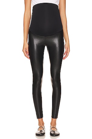 Commando Faux Leather Maternity Legging in Black