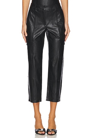 Faux Leather 7/8 Cargo Trouser Commando