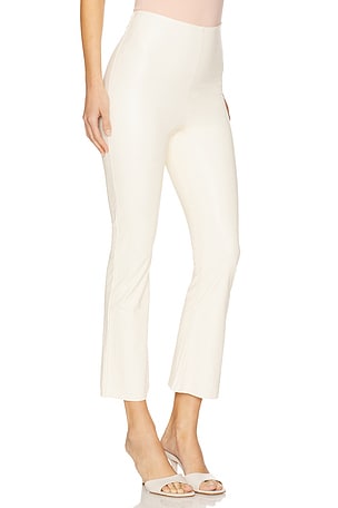 Commando Faux Leather Cropped Flare in Ivory