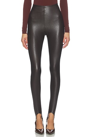 Faux Leather Stirrup Legging Commando