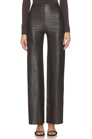 Faux Leather Wide Leg Pant Commando