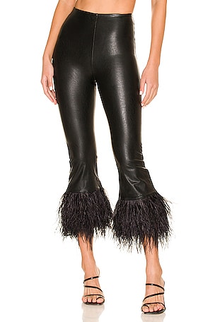 Faux Leather Feather Leggings Commando