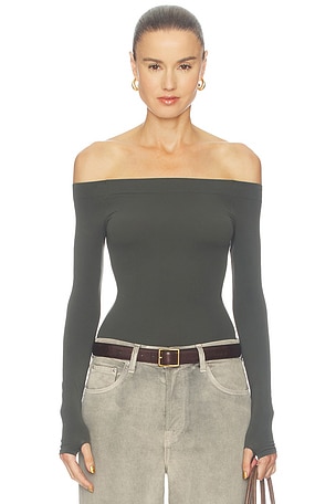 Ballet Off-shoulder Bodysuit Commando