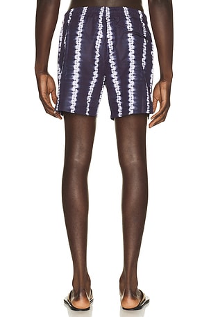 Commas Shibori Stripe Classic Swim Short in Blue