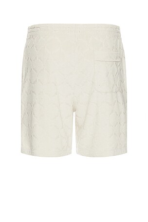 Club Monaco Jacquard Toweling Short in Cream