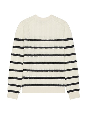 Club Monaco Cashmere Cable Crew Sweater in Ivory