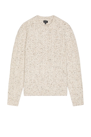 Chunky Cable Mock Neck Sweater Club Monaco