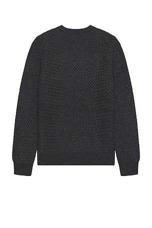 Club Monaco Cash Basketweave Crew Sweater in Charcoal