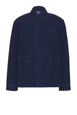 Textured Indigo Shirt Jacket Club Monaco