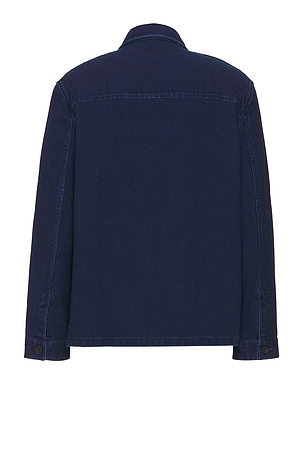 Club Monaco Textured Indigo Shirt Jacket in Royal