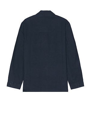 Club Monaco Linen Shirt Jacket in Blue