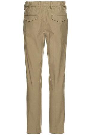 Club Monaco Hybrid Texture Elasticated Trouser in Brown