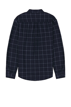 Club Monaco Plaid Utility Shirt in Blue