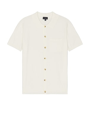 Short Sleeve Tech Button Down Shirt Club Monaco