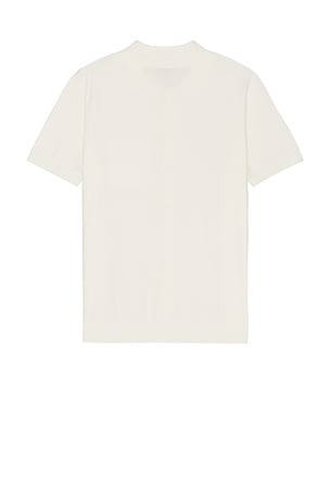 Club Monaco Short Sleeve Tech Button Down Shirt in White