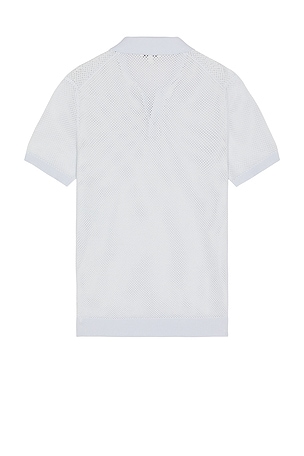 Club Monaco Textured Sweater Polo in Baby Blue