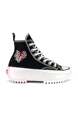 Converse black run star hike on sale