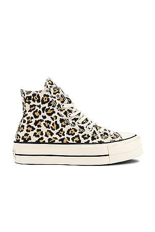 Converse Chuck Taylor All Star Archive Leopard Platform Sneaker in Driftwood Light Fawn Black REVOLVE