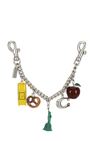 New York Motif Chain Bag Charm Coach