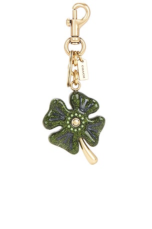 Metal Four Leaf Clover Bag Charm Coach