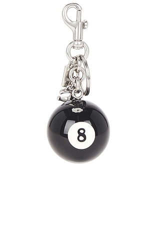 Coach Eight Ball Bag Charm in Black