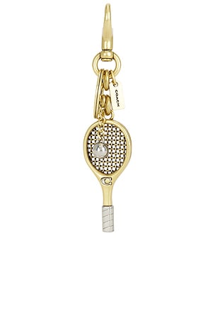 Small Tennis Racket Bag Charm Coach
