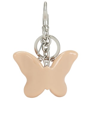 Coach Small Butterfly Bag Charm in Cream