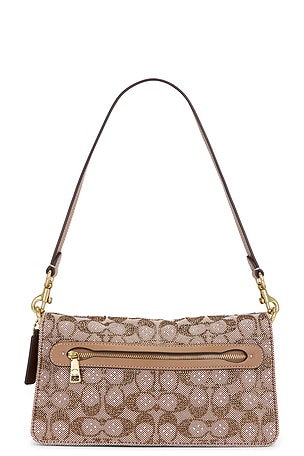 Coach Crystal Signature Soft Tabby 26 Shoulder Bag in Brown