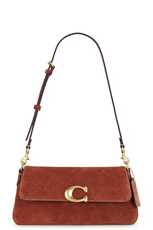 Coach Suede Jet Shoulder Bag in Tan
