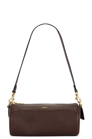Coach Natural Grain Leather Barrel Bag in Brown