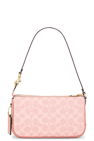 Coach Coated Canvas Signature Plaza Shoulder Bag in Pink