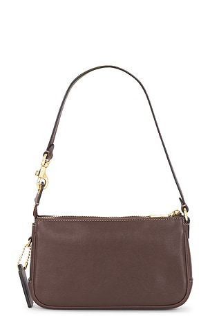 Coach Natural Grain Leather Plaza Bag 18 in Brown
