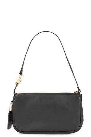 Coach Natural Grain Leather Plaza Bag in Black