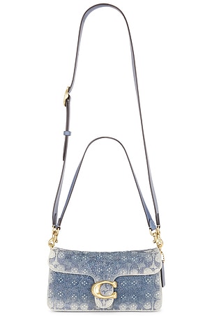 Soft Crystal Signature Denim Tabby Bag 26 Coach