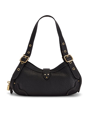 Coach Textured Pebble Leather Drifter Shoulder Bag in Black
