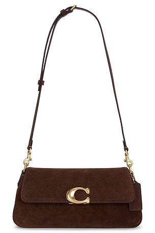 Coach Suede Jet Shoulder Bag in Chocolate