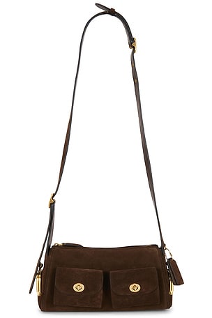 The Coach Originals Suede Turnlock Haversack 27 Coach