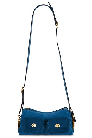 The Coach Originals Suede Turnlock Haversack Bag 27 Coach