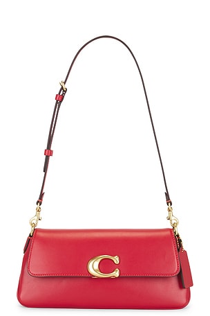 Refined Calf Leather Jet Shoulder Bag Coach