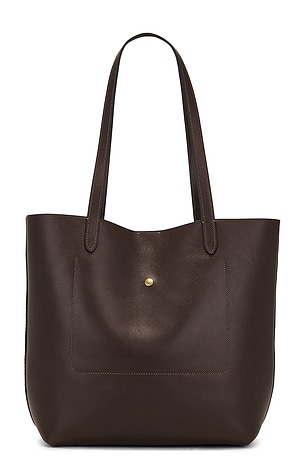 Coach Natural Grain Leather Manhattan Tote in Brown