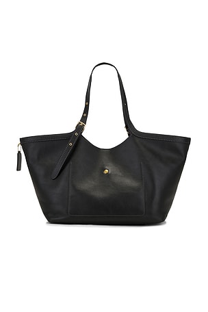 Coach Glazed Leather Gramercy Tote in Black