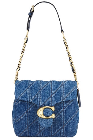 Coach Quilted Denim Times Square Tabby Bag in Blue
