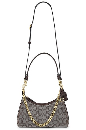 Signature Jacquard Juliet Shoulder Bag 25 Oak Maple Coach