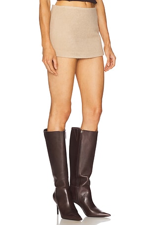 Ceren Ocak Mini Skirt in Beige