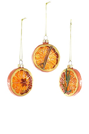 Set Of 3 Citrus Spice Ornament Assortment Cody Foster & Co