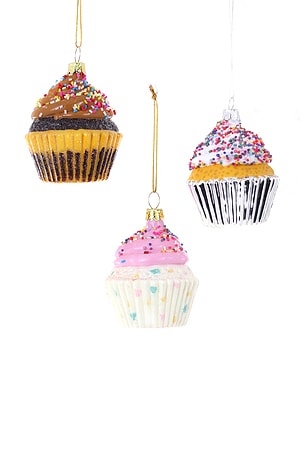 Set Of 3 Bakery Cupcake Ornaments Cody Foster & Co