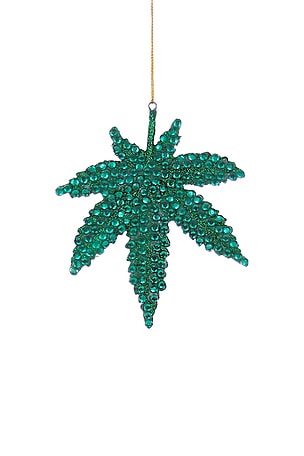 ОРНАМЕНТ JEWELED LEAF ORNAMENT Cody Foster & Co