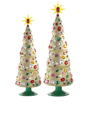 Collected Gem Trees Bright Gold Set Of 2 Cody Foster & Co